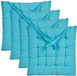 Giftdecor Coussin de chaise Decorama - 4x - turquoise - 40 x 40 x 5 cm