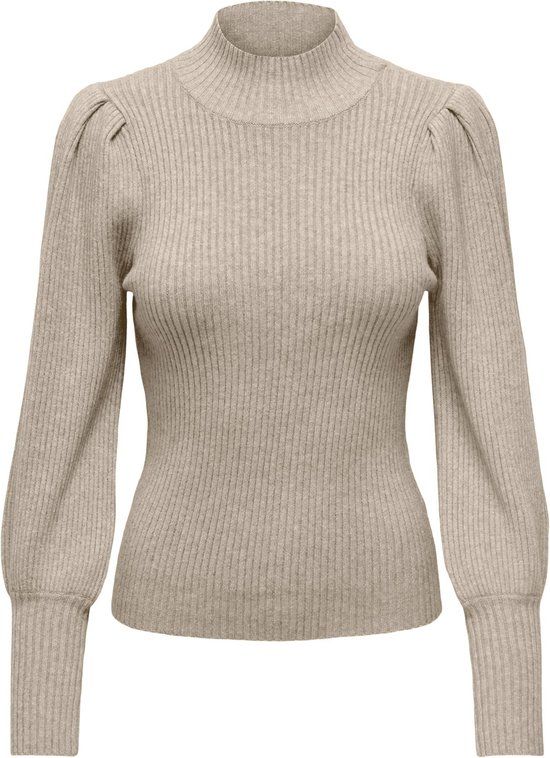 ONLY ONLKATIA L/S HIGHNECK PULLOVER KNT Trui Dames - Mocha Meringue - Maat L