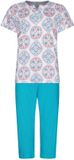 Pastunette - Pyjama - Ipanema - Katoen/Modal - Turquoise/Wit - Maat 40