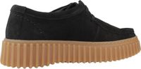 Clarks Torhill Bee Dames Veterschoenen - Suede - Zwart