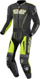 Arlen Ness Edge Tweedelige motorfiets lederen pak - Zwart/grijs/geel - Maat 50