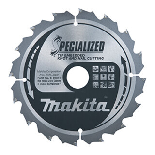 Makita Makita Specialized zaagblad 185x30x20Z (B-33102) Aantal:1