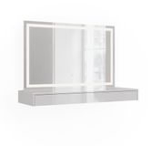 Vicco Kaptafel Sherry, Wit, 120 cm