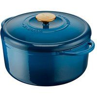 Tefal Ronde gietijzeren braadpan Pierre Gagnaire Heritage E2610504 7,4L Bleu des Alpes