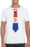 Bellatio Decorations Shoppartners Bv Wit t-shirt met Hollandse vlag stropdas heren - Nederland supporter XL