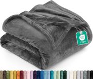 Utopia Bedding Deken Polar Fleece Grijs 300 GSM Luxe Deken voor Bank-Bed, Antistatisch, Zacht en Pluizig (177 x 127 cm)