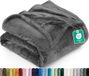 Utopia Bedding Deken Polar Fleece Grijs 300 GSM Luxe Deken voor Bank-Bed, Antistatisch, Zacht en Pluizig (177 x 127 cm)
