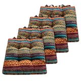 Greenland Home Drievoudig gewatteerd stoelkussen, 4 stuks (Pack van 1), zuidwest
