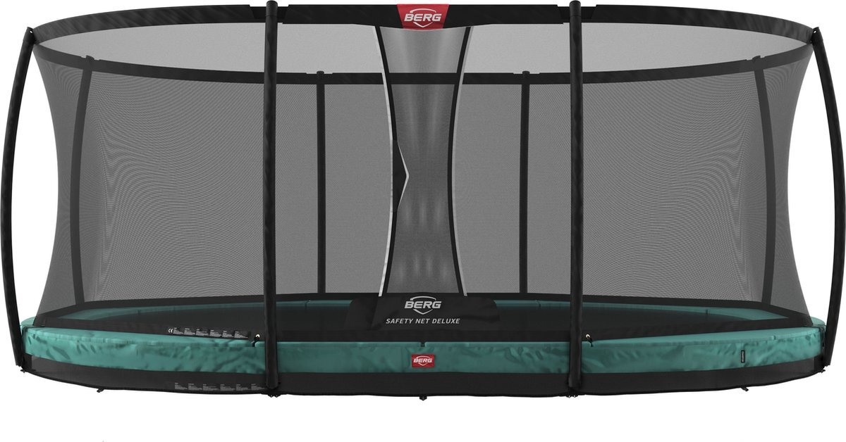 Berg InGround Champion Trampoline - Ovaal - Groen - 470 cm - incl. veiligheidsnet deluxe