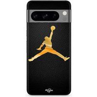 Google Pixel 8 Pro Hoesje Jordan 23 nike basketbal logo goud Maniacase