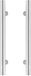 Intersteel Poignées de porte 300 mm forme T inox brossé