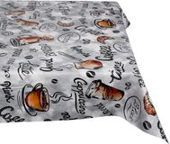 ANRO Tafelkleed Koffie Grijs Rond Ø140cm Rechte rand Afwasbaar Waterafstotend Binnen & Buiten