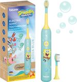 Beurer SC 11 SpongeBob Elektrische Tandenborstel Kind – Sonische Tandenborstel voor Kinderen 3-12 jaar – Tot 65.000 Bewegingen/min – 2 Opzetborstels 3+ & 6+ – USB-C – Aqua Blue