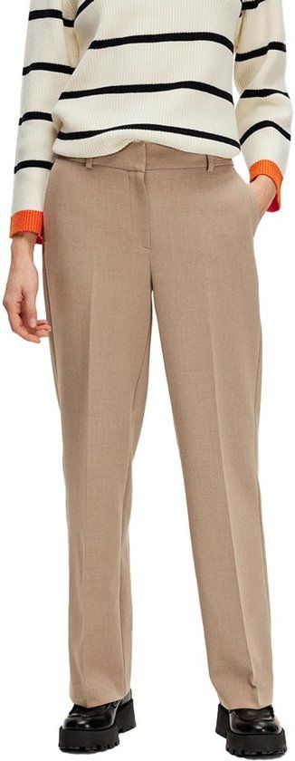 Selected Femme Rita Wide Leg Broek - Camel - W40 X L32 - Dames