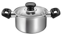 Tescoma 730916 steelpan met deksel Ø 16 cm, 1,5 L, roestvrij stalen lijn Brava
