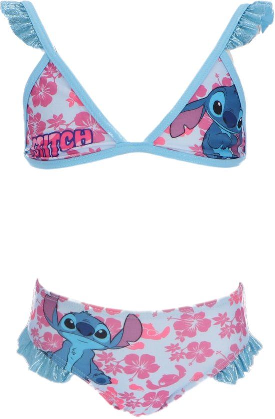 4KidsOnly Lilo & Stitch Bikini - Maat 122/128 - Blauw