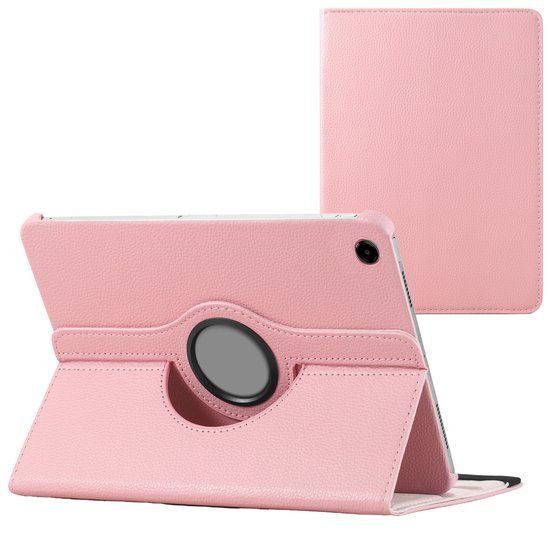 imoshion Tablet Hoes - Geschikt voor Samsung Galaxy Tab A11 Plus - 360° Draaibare Bookcase - Roze