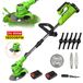 Batterie-grastrimmer - Borstelloze motor - 18.000 tpm - Draadloos - Opvouwbaar - Verstelbare lengte - 2 accu's