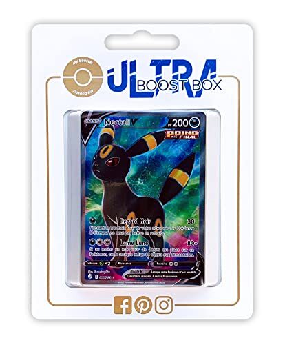 my-booster Noctali V 188/192 Full Art Gefocuste stijl - Ultraboost X zwaard en schild 7 hemelse evolutie - Box met 10 Franse Pokémon-kaarten