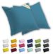 Lavea® Kussenslopen 40x40 cm Set van 2 – Kussenhoezen van 100% Zachte en Ademende Jersey Katoen met YKK Ritssluiting – Aquamarijn