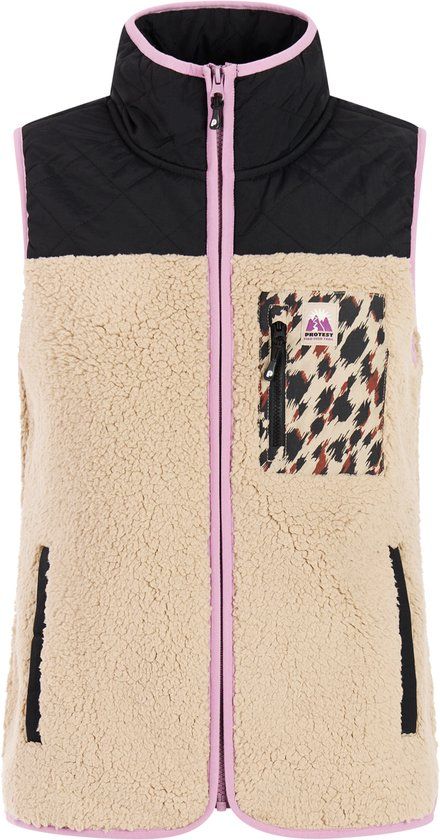Protest PRTFriz - Outdoor bodywarmer Dames - Normale pasvorm - Mouwloos - Zak met rits - Ritssluiting - Bruin