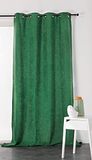 Linder Paneel Gordijn met Oogjes, Polyester, Mos Groen, 140 x 260 cm