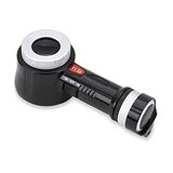 Carson MeasureVergrootglas met LED- en UV-Verlichtingsfunctie en Meetdradenkruis, 11,5-voudige Vergroting (CP-45)