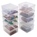 SUNDIS Clear Box, opbergbox met deksel, 18L, stapelbaar, set van 10