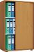 VCM Armoire de bureau en bois Armoire à dossiers Meubles de bureau Armoire Lona 3 portes coulissantes