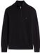 Tommy Hilfiger Pull en maille pour homme Noir Coton/Cachemire XS
