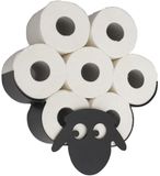 DanDiBo Porte-rouleau de papier toilette mouton mural noir métal