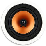 Micca M-8C 8 Inch 2-weg in-plafond in-wall luidspreker met draaibare 1" zijden dome tweeter (elk, wit)