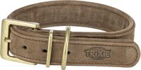 Trixie Halsband Hond Nubuckleer Bruin S-M 31-37x3 cm
