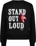 Vingino Nieka Meisjes Sweater Katoen Deep Black Maat 176