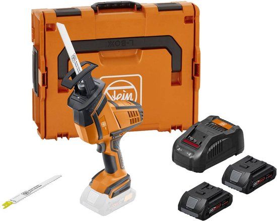 Fein ASAS 18-21 K AS Set Accu-reciprozaag 71330162000 | Incl. 2 accus, Incl. lader, Incl. koffer 18 V 4 Ah