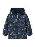 NAME IT Functionele jas 'NMMMalta05' nachtblauw / lichtblauw / geel / rood