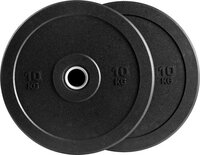 VirtuFit Hi-Temp Bumper Plate - Olympische Halterschijf - 2 x 10 kg - 50 mm - Rubber - Zwart