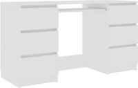 vidaXL Schrijftafel - 140x50x77 cm - Bewerkt Hout - Wit