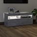 Maison Exclusive - Meuble TV avec éclairage LED, aspect béton gris, 90x35x40 cm