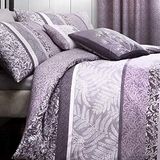 Dreams & Drapes Hanworth Easy Care Dekbedovertrek Set Dubbel Heather Paars