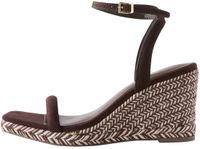 Next - Dames - Espadrilles met vierkante neus en sleehak - Bruin