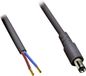 BKL DC plug (m) 5,5 x 2,5mm stroomkabel met open einde - max. 7A / zwart - 1 meter