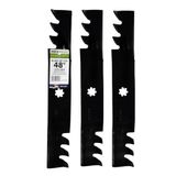 MaxPower 561812xb Set van 3, 3-in-1 commerciële mulching-messen voor 122 cm grasmaaier John Deere grasmaaiers, vervangt OEM-nummers GX21784, GX21786, GY20852