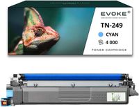 Evoke TN-249 Cyaan Toner Cartridge - 4000 Pagina's - Compatibel met Brother HL-L8230CDW, L8240CDW, MFC-L8340CDW, L8390CDW