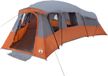 vidaXL Tente familiale 20 personnes Imperméable Gris et Orange Taft