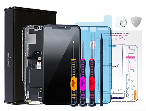 Trop Saint Trop Saint® OLED Display voor iPhone XS 10S scherm compleet zwart met gereedschap en afdichting waterdicht