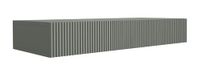 Aloë Kaptafel Suspendu Vert avec Deux Tiroirs, Façade Rainurée, 100 x 40 x 16 cm