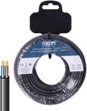 EDM Product EDM Elektrische kabelslang EDM 28732 Zwart 2 x 0,75 mm 25 m Plat