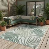 TapisTrend Designer tapijt Groen 160x220 cm Tropisch met palmbladeren en sisal-effect