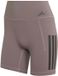 Adidas Optime Workout 3 Stripes 7´´ Kurze Leggings Braun XS Damen